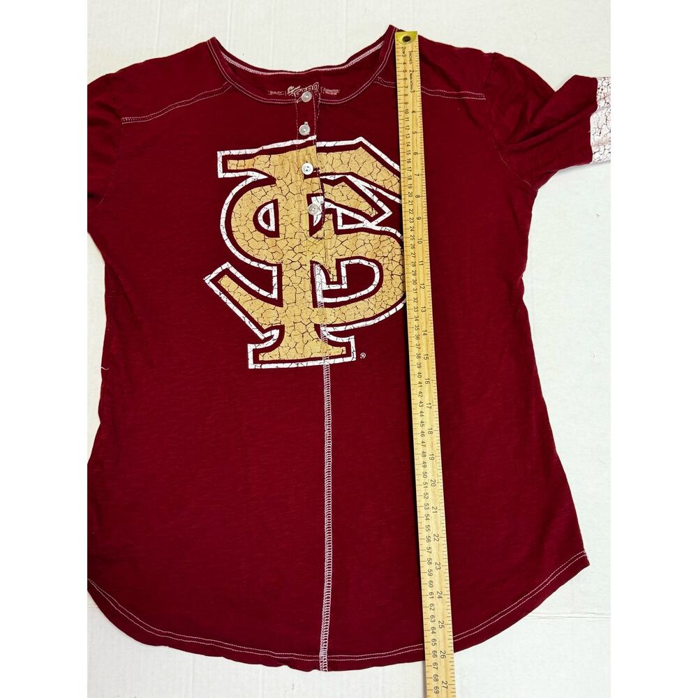 Retro Brand Women's Florida State Button Jersey Long Sleeve Size L Garnett - Picture 5 of 7
